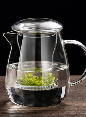加厚玻璃泡茶壶耐高温可加热过滤红绿杯子家用功夫茶具带盖花茶壶