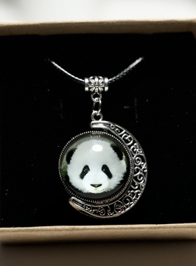 大熊猫福宝花花萌兰项链周边礼物
