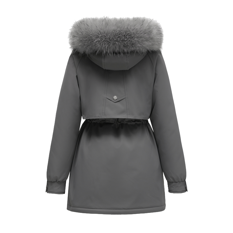 一衣三穿派克服加厚棉襖中長款可拆卸內(nèi)膽羽絨棉服女冬季棉衣外套
