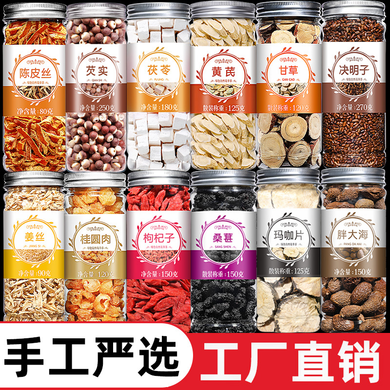 金银花沙苑子当归黄芪菟丝子白术覆盆子锁阳川芎甘草片干姜中药材