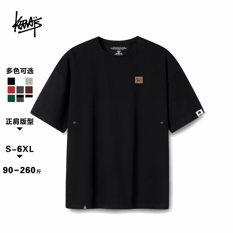 胸花可维大码短袖情侣刺绣休闲