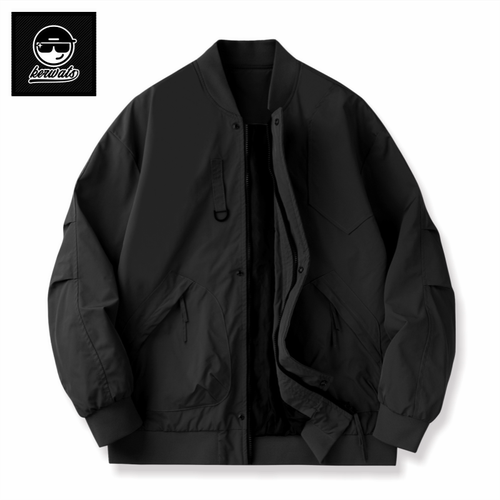 秋冬大码男装立领外套风衣夹克