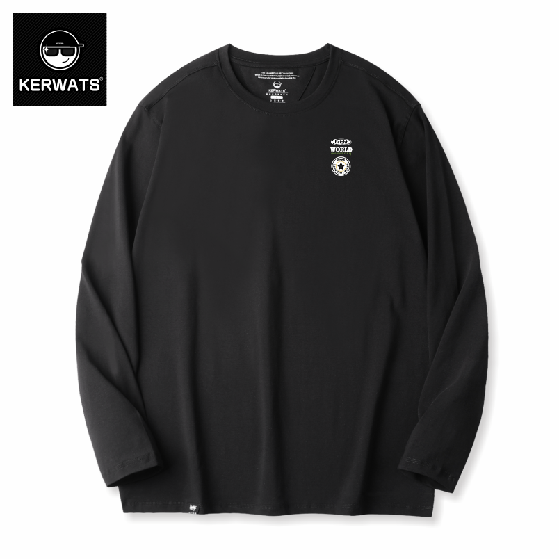 胸花无性别大码图标长袖美式