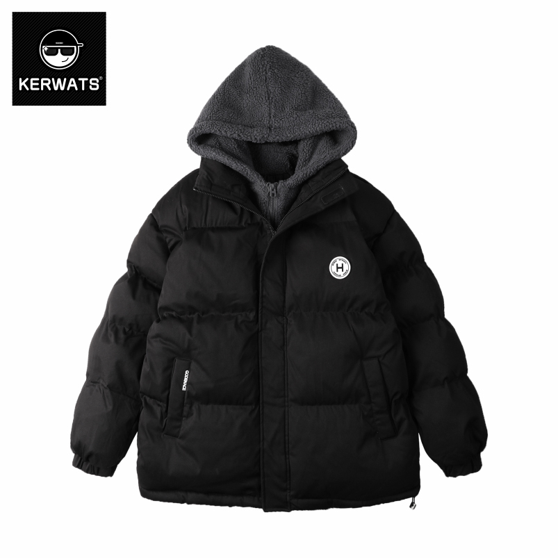 棉服同款连帽加绒情侣户外外套