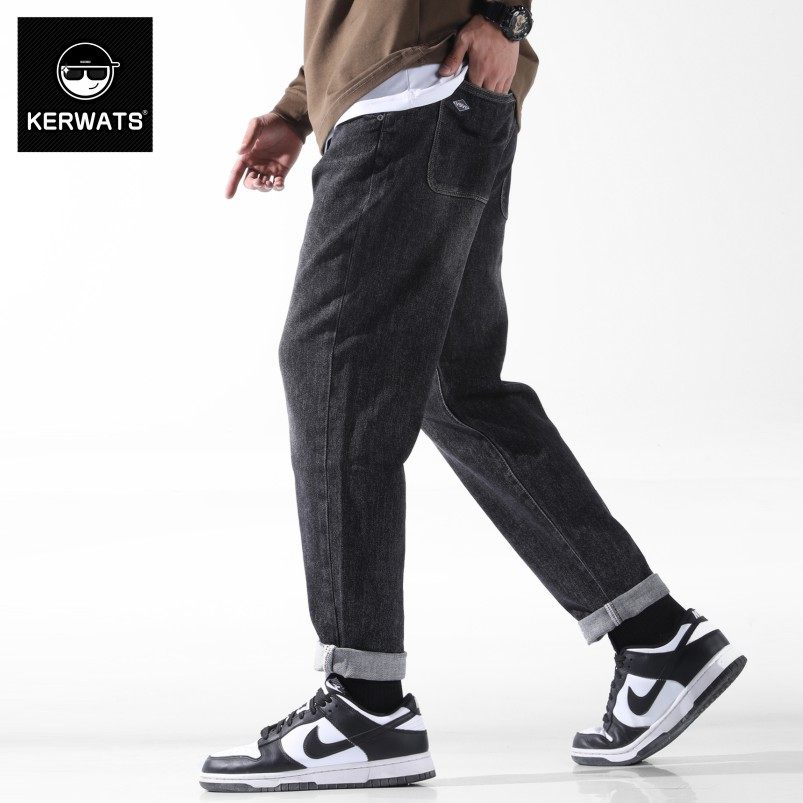 KERWATS可维斯品牌大码直脚裤宽松百搭春季男装新款复古牛仔长裤,男装,牛仔裤,淘宝优惠券,粉丝福利购,淘宝优惠卷