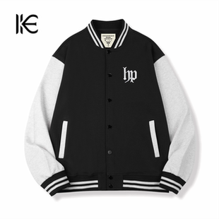 KERWATS可维特斯品牌大码男装英文刺绣加大号肥仔秋冬外套棒球服