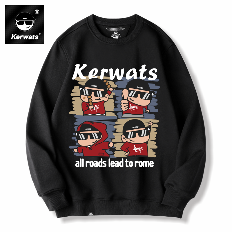 小卡通人涂鸦无性别卫衣大码