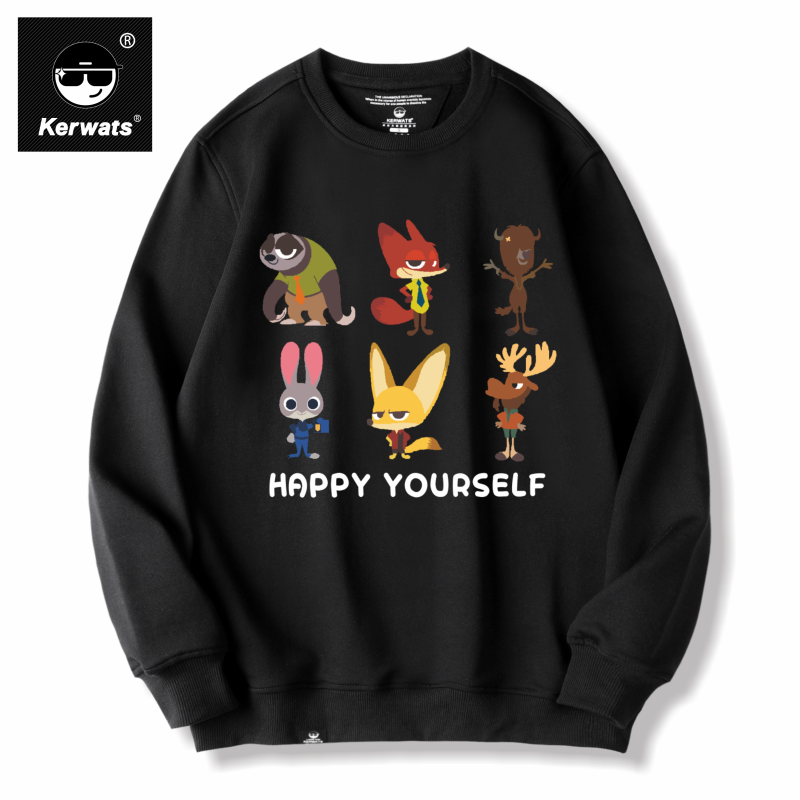 朱迪尼克树懒卡通卫衣男女情侣装