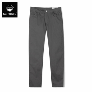 直脚裤 KERWATS新款 潮牌莱卡棉纯色男装 简约百搭运动弹力长裤 秋季