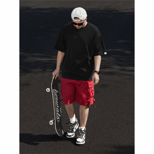 男女款夏季基础休闲落肩短袖t恤