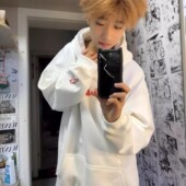 火焰字母帽衫 2025秋季 新款 卫衣男秋冬加绒加厚潮牌痞帅高级感外套