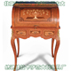 欧式 奢华写字台雕花铜件意大利进口手绘上翻电脑桌 实木书桌椅法式