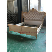 法式 双人床实木真皮床米兰进口宫廷1米8结婚床 床奢华意大利欧式