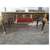 欧式 奢华老板桌台意大利进口天使雕花董事长办公桌 实木书桌椅法式