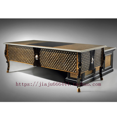 欧式风实木意大利真皮办公桌