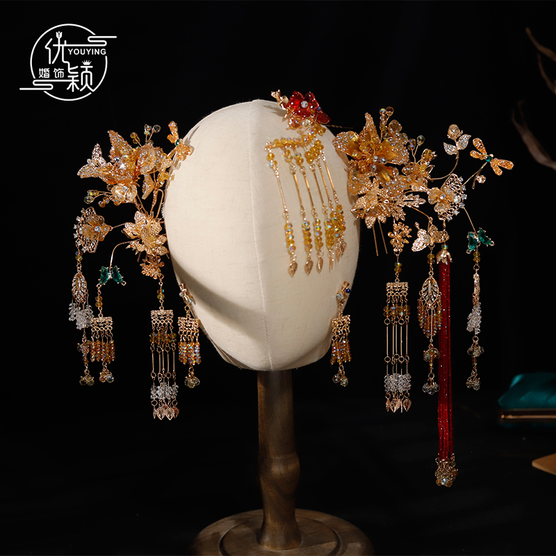 优颖新娘头饰浅色古风减龄发簪