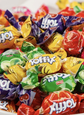 土耳其进口糖果埃尔万Elvan混合果味夹心Toffix水果味咀嚼软奶糖
