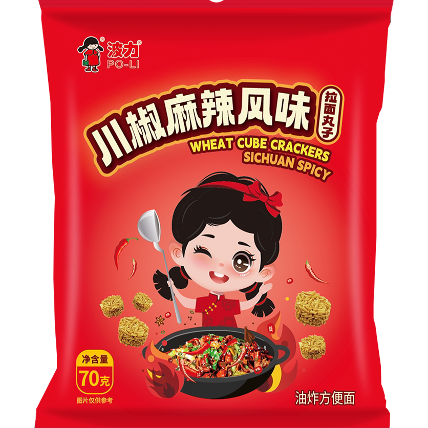 【波力点心面拉面仔系列】川椒麻辣味海苔味办公室零食G