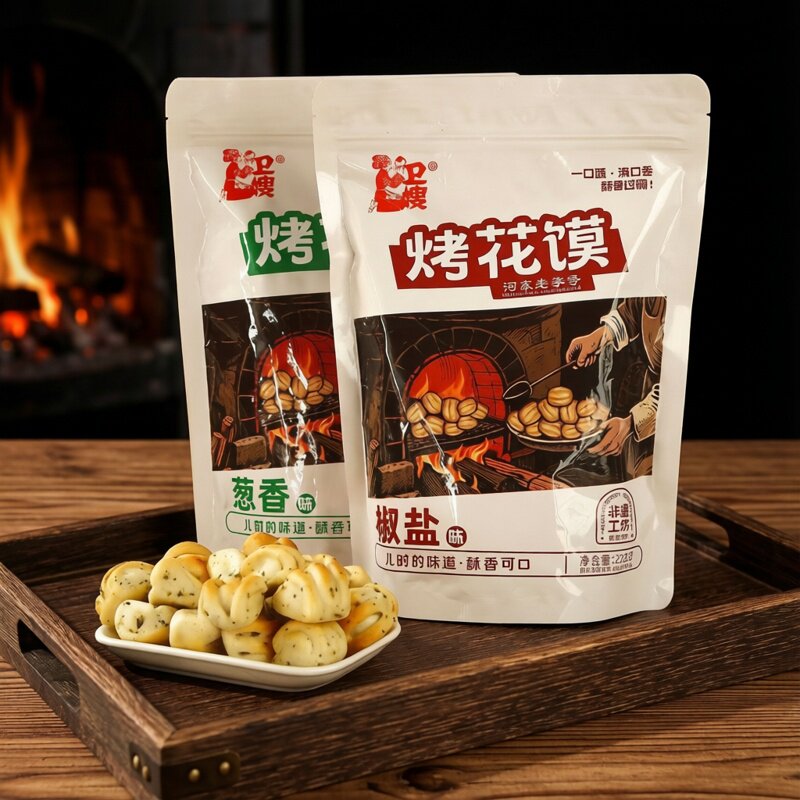 卫嫂花卷椒盐葱香烤馍丁山西特产早餐花馍酥脆香干馍休闲小零食