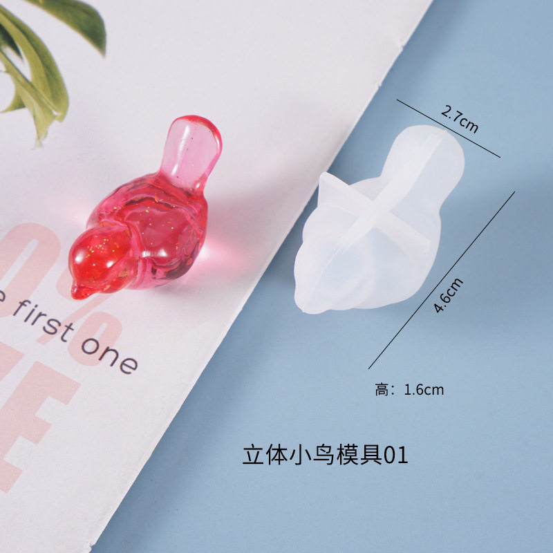 diy水晶滴胶模具仿真小鸟立体挂