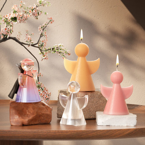 diy滴胶树脂大小天使磨具3D立体