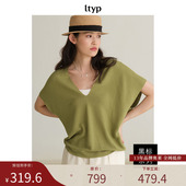 罩衫 ltyp旅途原品 女 黑标真丝亚麻时尚 优雅蝴蝶短袖 断码 四折