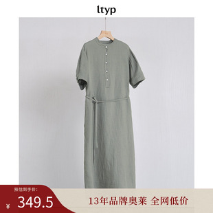 ltyp旅途原品 苧亞麻半門新中式 短袖 連衣裙 新店專享福利NO.114