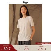 100%全棉Slogan绣花流苏T恤宽松短袖 ltyp旅途原品 限量三折 女