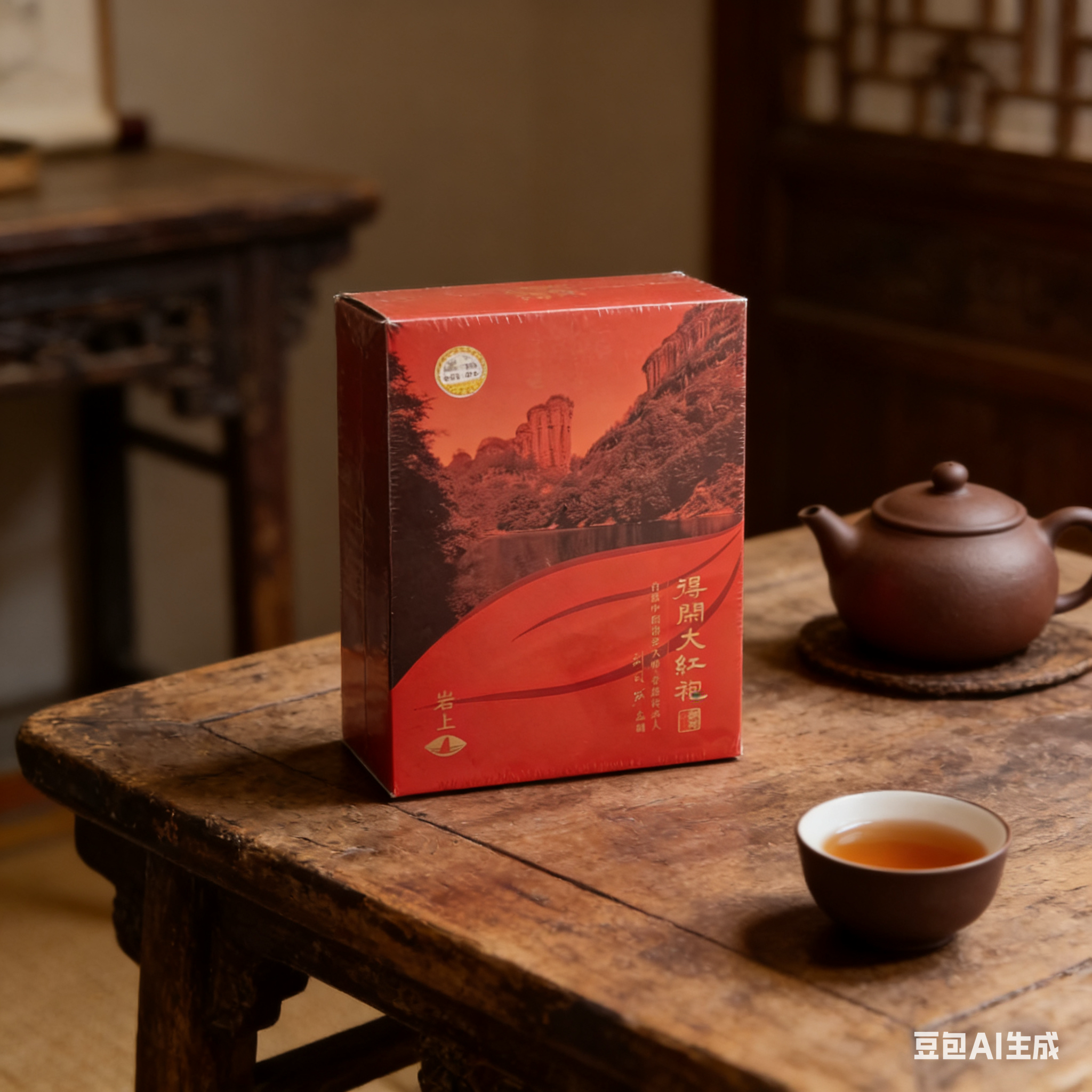 岩上茶叶得闲大红袍200g礼盒20泡武夷岩茶正岩(扣码)