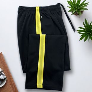 一道浅黄色宽杠校服裤子深蓝色黑色男女学生儿童特体加肥加大码号