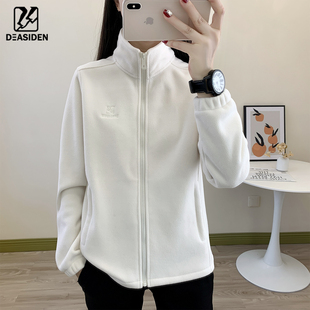 抓绒衣女款秋冬季2025新款加绒加厚摇粒绒保暖冲锋衣内胆男士外套