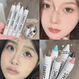 高光笔化妆眼角提亮笔截断修容一体笔懒人眼影笔眼影棒一抹成型