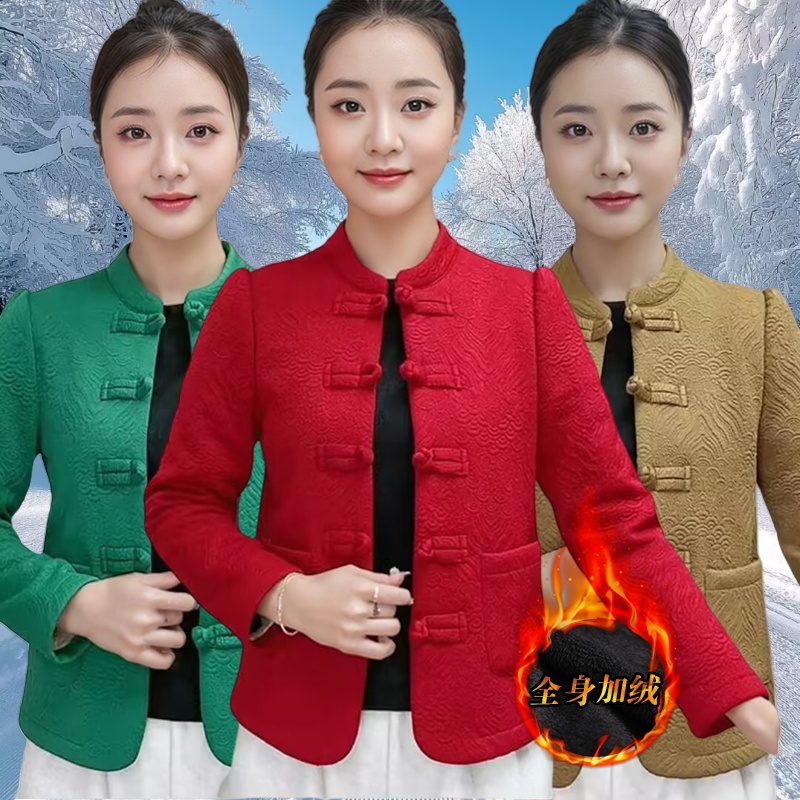 新中式外套秋冬加厚加绒棉服