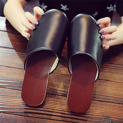 海宁春夏办公室试衣间logo皮拖鞋