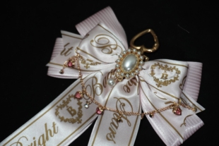 【垂耳汪】原创Lolita手作钥匙扣sbw包挂边夹粉色百搭日常蝴蝶结