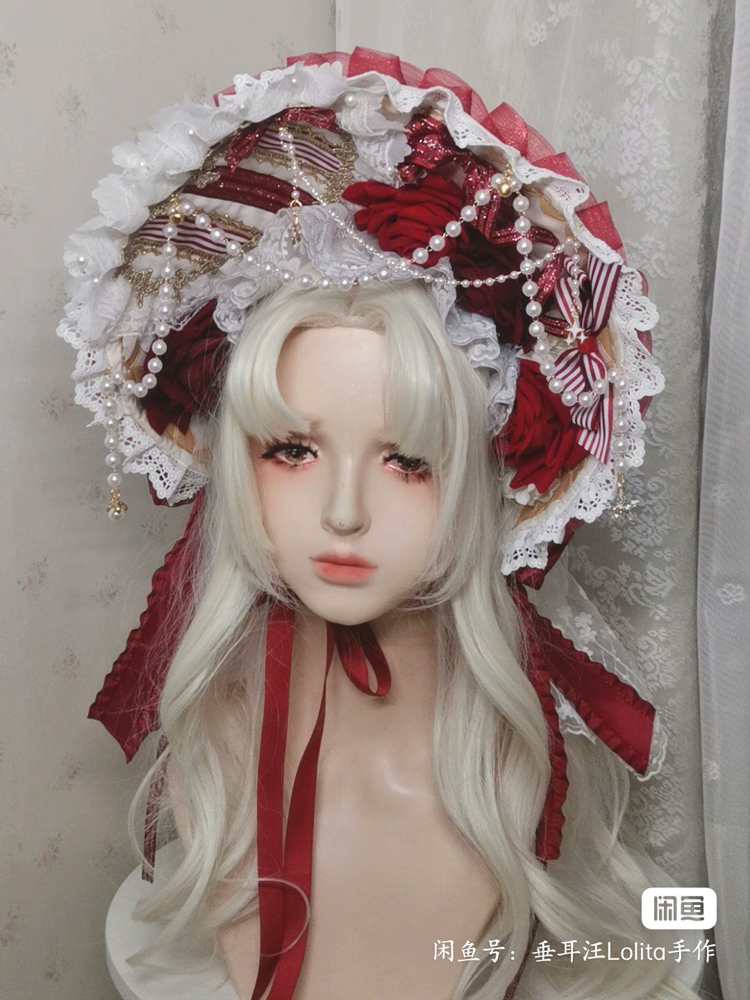 【垂耳汪】原创lolita手作花嫁华丽bnt天使马戏团走秀帽子小物