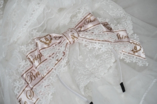 【垂耳汪】原创Lolita粉色sbw手作蝴蝶结kc蕾丝发箍百搭baby头饰