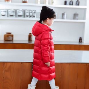 儿童棉服女童过膝长款加厚中长男女孩中学生时尚加厚棉袄外套洋气