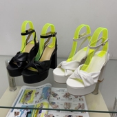 鞋 外贸超高跟鞋 夏季 仙女风网红粗跟防水台性感时装 凉鞋 女2023新款