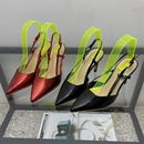 不累脚单鞋 外贸高跟凉鞋 时装 包头百搭尖头时尚 女细跟2024年夏新款