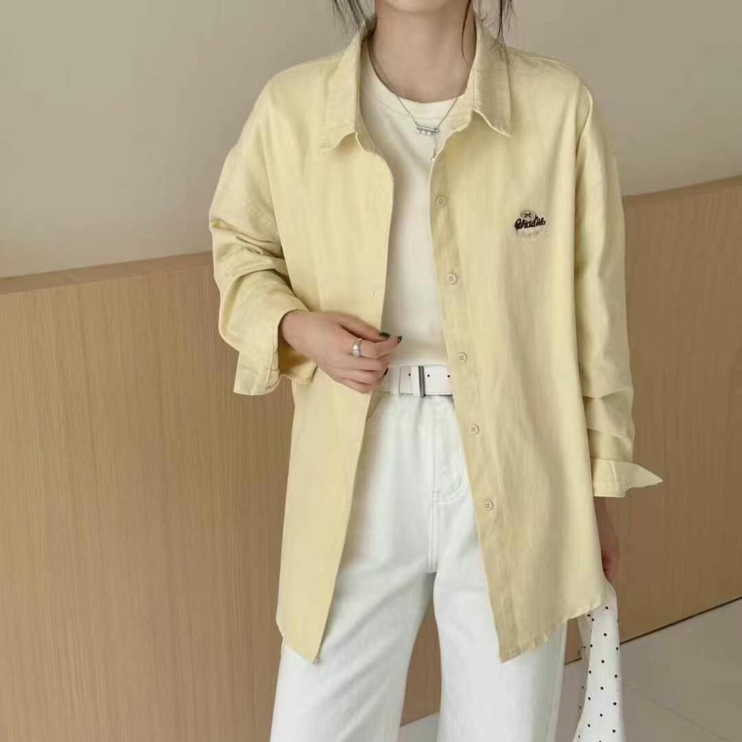 2025早春新款长袖水洗牛仔棉衬衫大码女装欧货宽松休闲洋气外套