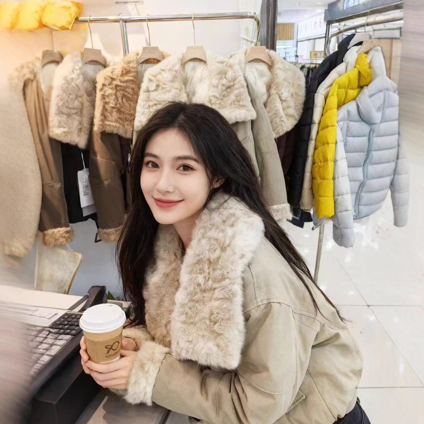 25年冬款棉衣新款加绒加厚保暖大毛领外套派克服宽松休闲显瘦上衣