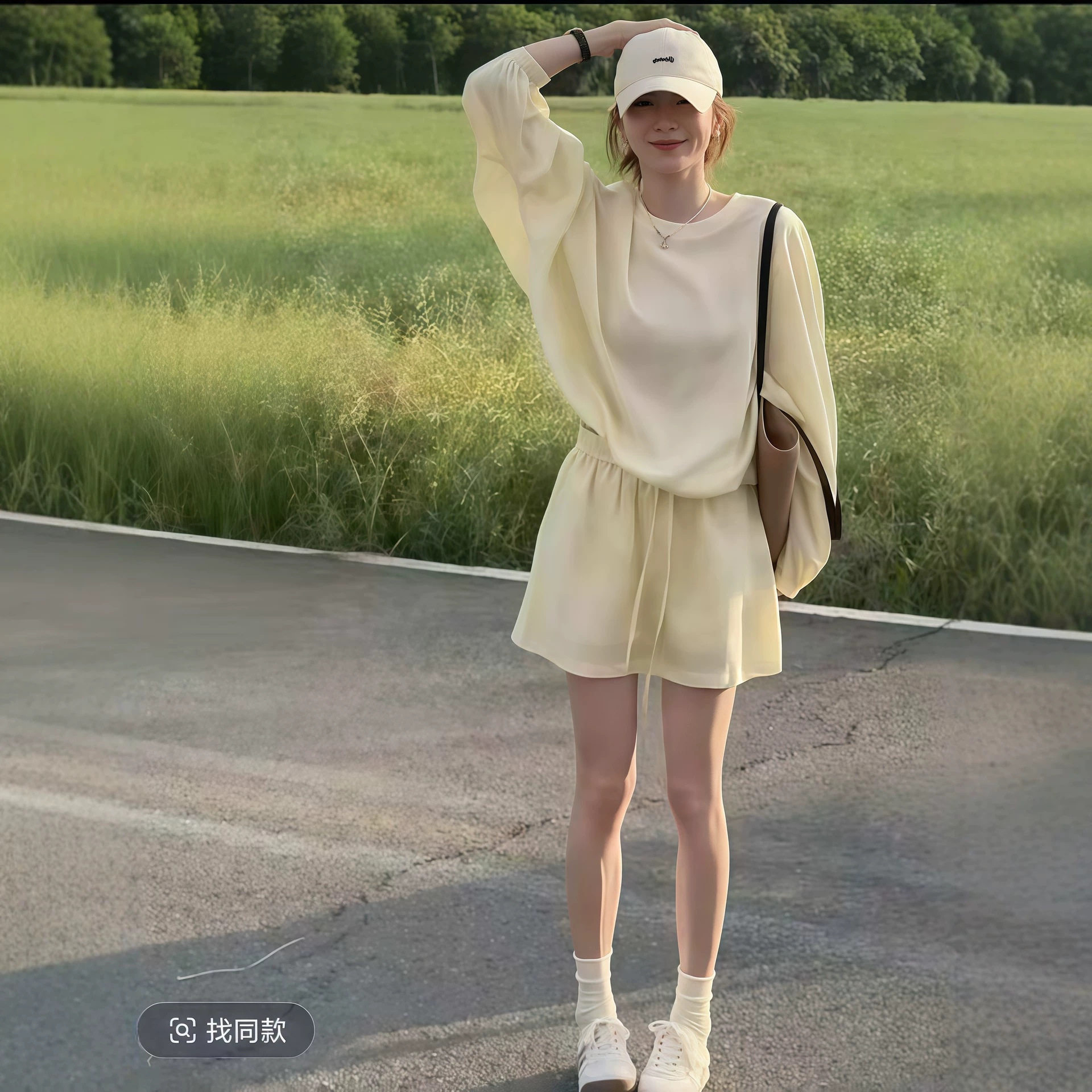 时尚套装女2026夏季新款韩系宽松百搭防晒长袖T恤+半身裙洋气气质