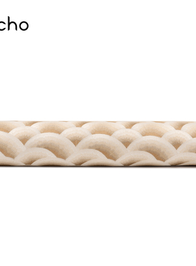 echo轻奢新中式老钱风贵气祥云纹样板间老人房别墅米橙色圆筒枕