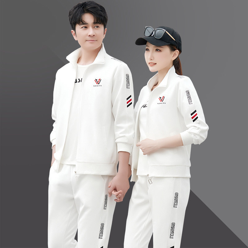 运动套装男士2024春秋季时尚情侣运动服男女宽松休闲外套女士卫衣