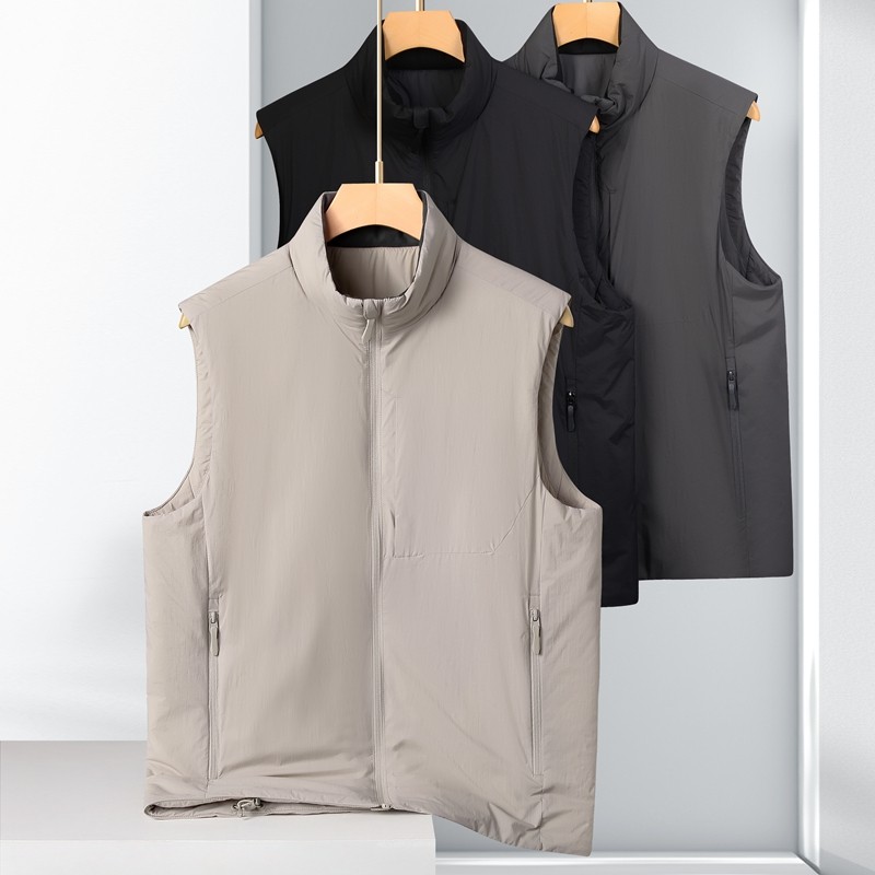 秋冬新款PI棉棉马甲男宽松加肥加大码胖子保暖立领纯色轻暖棉背心,男装,常规马甲,淘宝优惠券,粉丝福利购,淘宝优惠卷