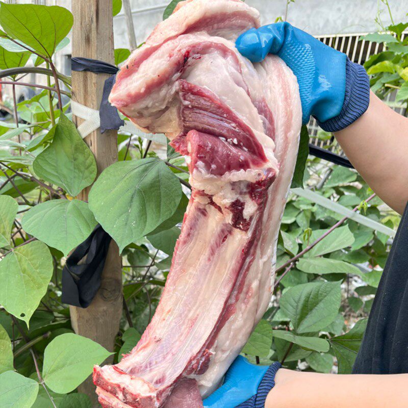 腰条肉安徽大别山黑毛土猪新鲜土黑猪肉3斤起