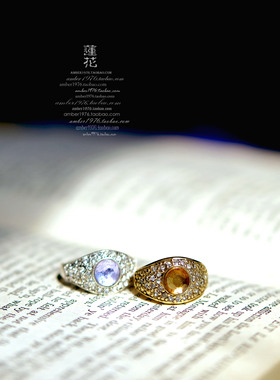 No.364 Pilgrim 复古Vintage 合金镀金镀纯银水晶钻古典戒指尾戒