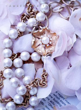 蔷薇小众品牌风镂空花卉古董珠宝