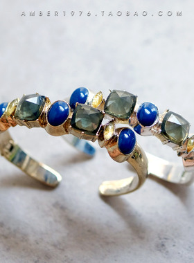 Prussian Blue 10｜Vintage 古董Monet 宫廷巴洛克手镯